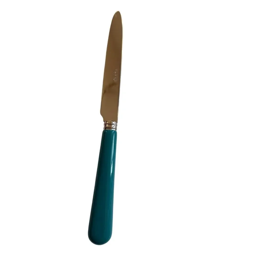 NEW Sabre Paris Pop Unis Turquoise Dinner Knife Stainless Steel
